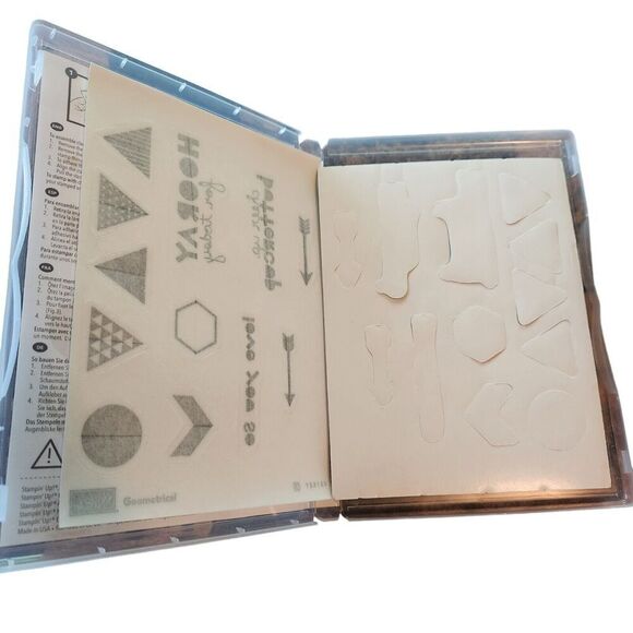 Stampin' Up! GEOMETRICAL‎ Stamp Set of 12 133161 Arrow Triangle Circle Chevron - Picture 5 of 5
